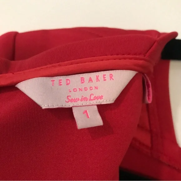 Ted Baker Red Scuba Tezz Skater Dress 1 - Picture 10 of 10